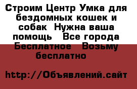 Строим Центр Умка для бездомных кошек и собак! Нужна ваша помощь - Все города Бесплатное » Возьму бесплатно   